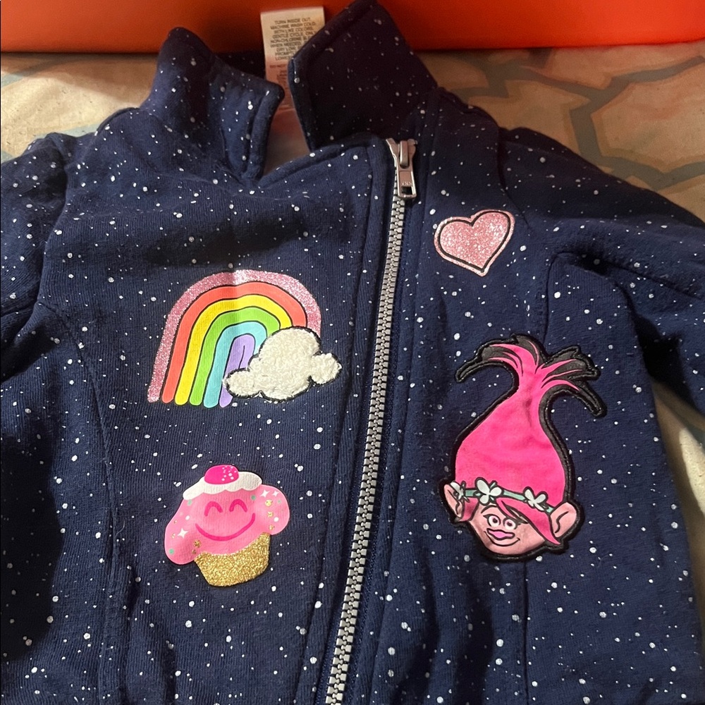 Dreamworks Navy Jacket with Colorful Patches